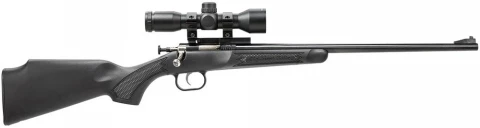 Crickett 240bs Single Shot 22lr W/scope Bolt 16.1" 1 Synthetic Black Stk Blued