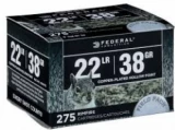 Federal 730 Power-shok 22 Long Rifle (lr) 38 Gr Copper-plated Hollow Point 275