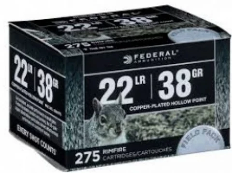 Federal 730 Power-shok 22 Long Rifle (lr) 38 Gr Copper-plated Hollow Point 275