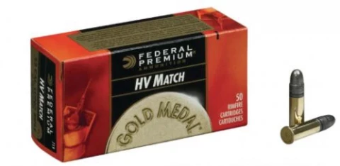 Federal 22 Long Rifle Gold Medal Hv 40 Grain Solid