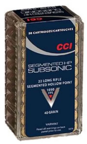 Cci 22 Long Rifle 40 Grain Segmented Hollow Point Subsonic 50rd