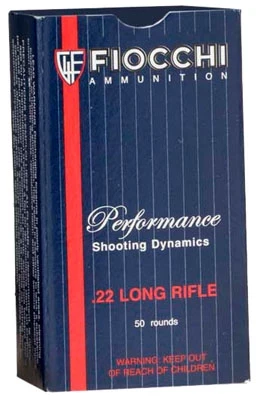 Fiocchi Pistol Shooting Dynamics 22 Long Rifle Lead Round No