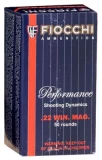 Fiocchi Pistol Shooting Dynamics 22 Magnum Jacketed Hollow P
