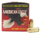 American Eagle Ae40r100 Full Metal Jacket 100rd 180gr 40 S&w