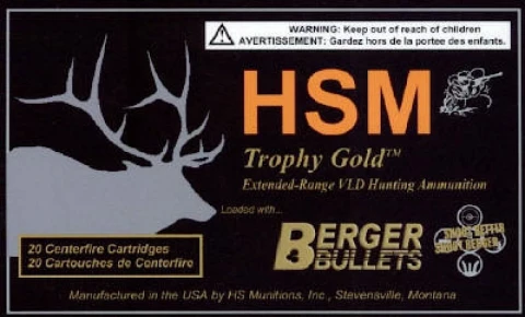 Hsm Trophy Gold 7mm Remington Magnum Boat Tail Hollow Point