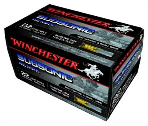 Winchester Ammo W22sub42u 42 Max 22 Long Rifle Subsonic Holl