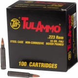Tulammo Ta223100 223 Rem/5.56 Nato Fmj 55gr Steel Case 100bo