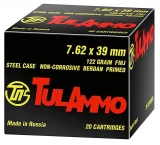Tulammo Ul076210 Fmj 7.62mmx39mm Fmj 122gr Steel Case 100box