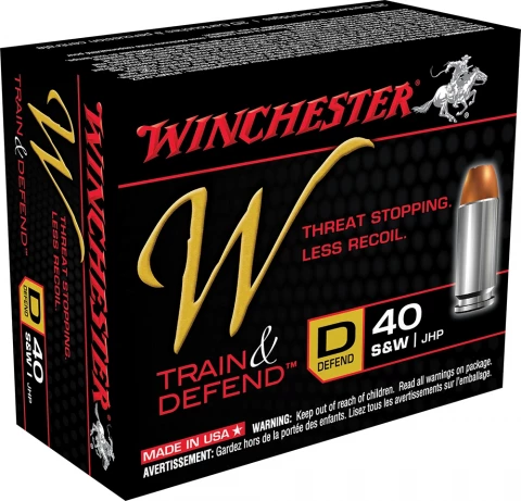 Winchester Ammo W40swd Defend 40 S&w Jacketed Hollow Point 1