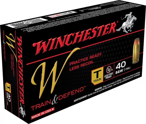 Winchester Ammo W40swt Train 40 S&w Full Metal Jacket 180 Gr 50 Box/10 Case