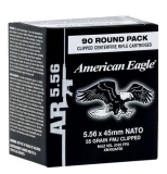 Federal Xm193af90 American Eagle 5.56 Nato Clipped Fmj 55 Gr