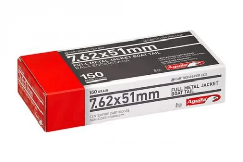 Aguila 1e762110 762x51 / .308 150gr Fmjbt 20