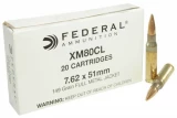 Federal Xm80cl Xm 308 Winchester/7.62 Nato 149 Gr Full Metal Jacket 20 Bx/ 25 C
