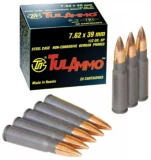 Tulammo Ul076240 Centerfire Rifle 7.62x39mm 122 Gr Fmj 40 Bx/ 25 Cs