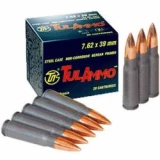 Tulammo Ul076209 Centerfire Rifle 7.62x39mm 124 Gr Fmj 40 Bx/ 25 Cs