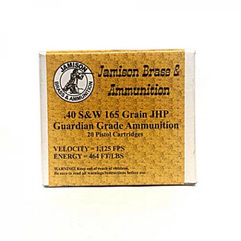 Jamison 40sw165grd Guardian Grade 40 Smith & Wesson 165 Gr Jacketed Hollow Poin