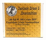 Jamison 40sw180grd Guardian Grade 40 Smith & Wesson 180 Gr Jacketed Hollow Poin