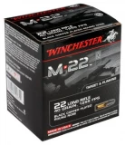 Winchester Ammo .22lr M22 1255fps. 40gr. Blk Copr Plted Rn 1000pk