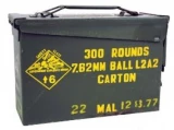 Malaysian Surplus 308/7.62 Ammo 300 Rds/ Can