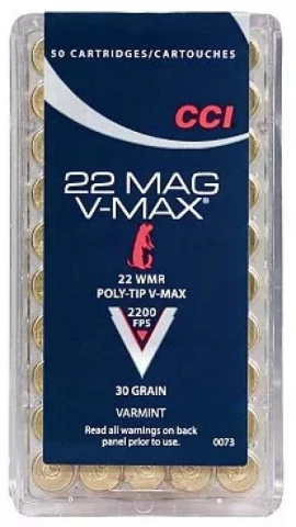 .22 Winchester Magnum Rimfire 30 Grain V-max