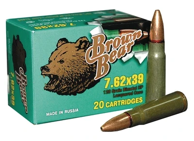 Brown Bear 7.62x39 Russian 123 Grain Hollow Point 500 Per Case