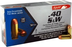 Aguila Ammo .40sw 180gr.