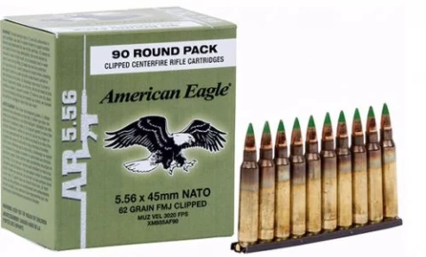 Fed M855 556nato 62gr Fmj 90/450