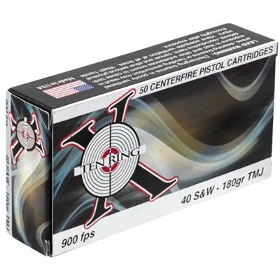 Ten Ring 40 S&w 180gr Fmj 50/bx (50 Rounds Per Box)