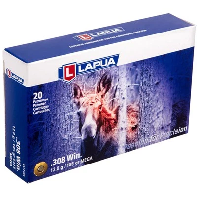 Lapua Ammo 308 Win Mega 150gr Sp 20/bx