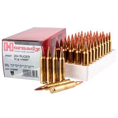 Hornady 204 Ruger 40gr V-max 50/bx