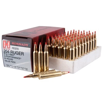 Hornady 204 Ruger 32gr V-max 50/bx